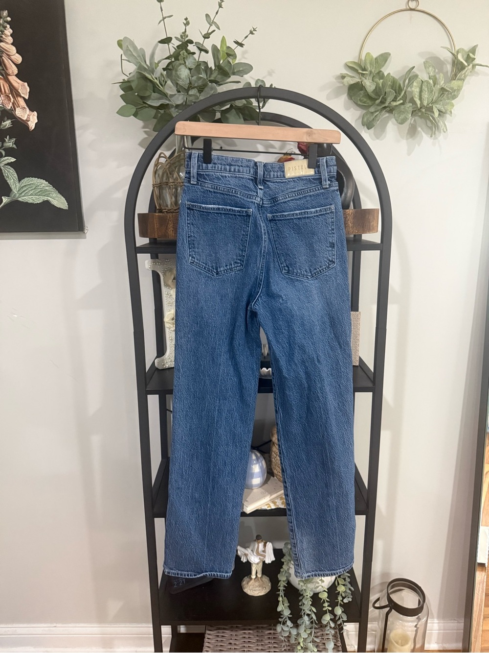 Pistola High Rise Straight Leg Jeans Medium Wash Size 26 - Picture 6 of 10